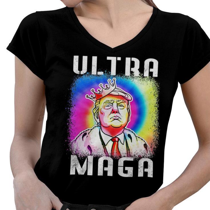 Ultra Maga Gift V5 Women V-Neck T-Shirt