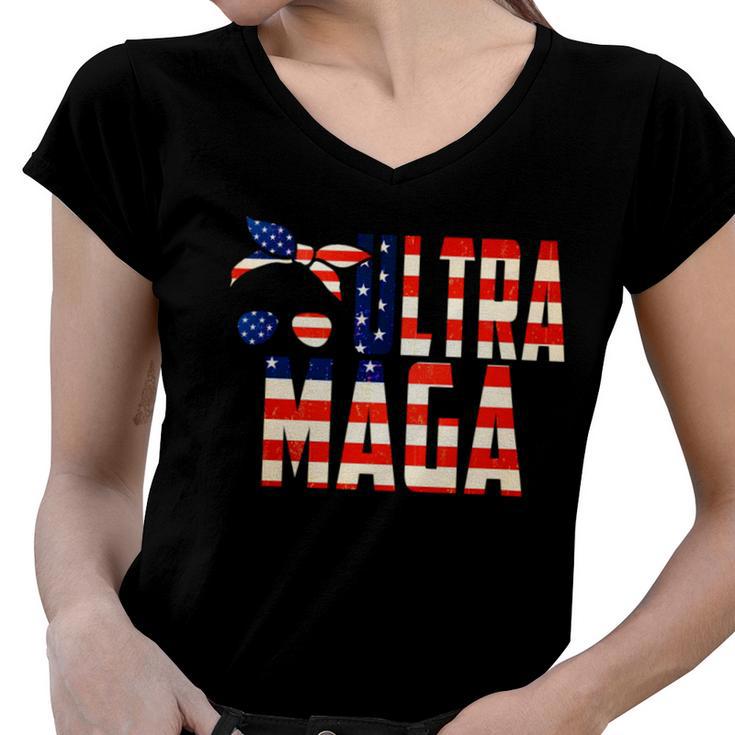 Ultra Maga Proud Of It Ultramaga  Women V-Neck T-Shirt