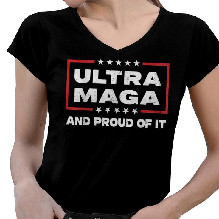 Ultra Maga Proud Ultra-Maga  Women V-Neck T-Shirt