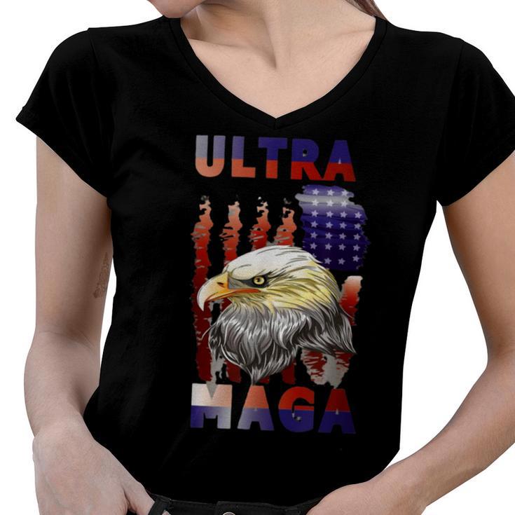 Ultra Maga V17 Women V-Neck T-Shirt