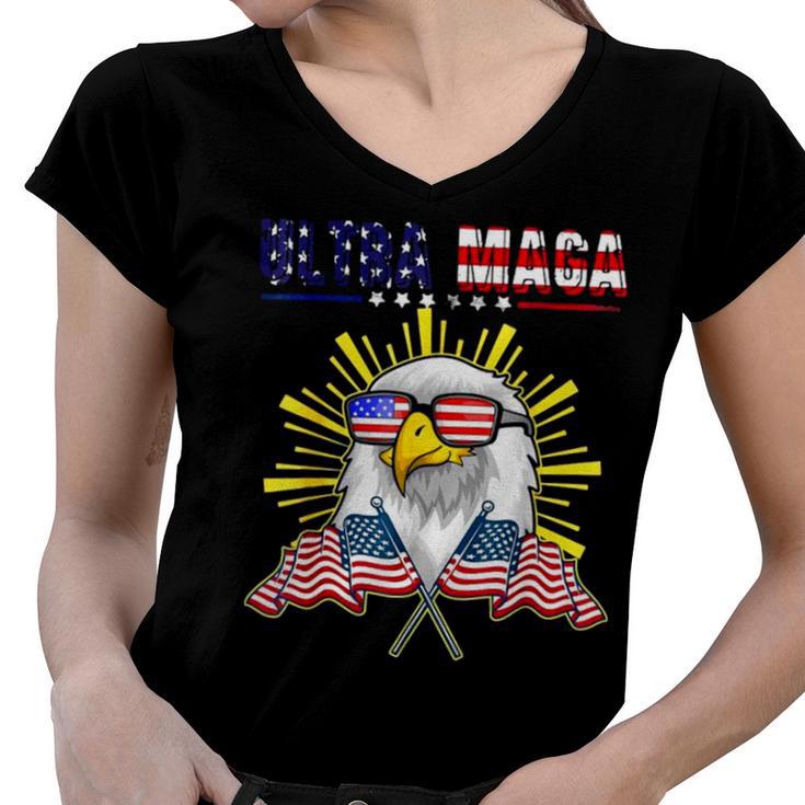 Ultra Maga We The People Fashion Women V-Neck T-Shirt