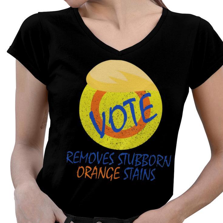 Vote Removes Stubborn Orange Stains 902 Shirt Women V-Neck T-Shirt