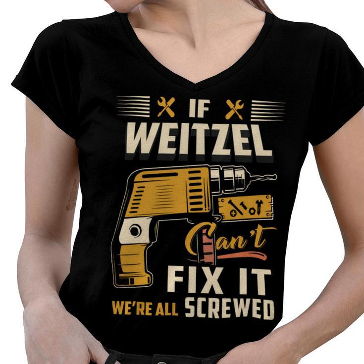 Weitzel Blood Runs Through My Veins Name V2 Women V-Neck T-Shirt