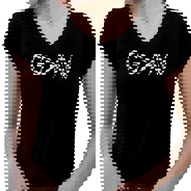 Womens God Is Greater Than The Highs And Lows Christian Faith Women V-Neck T-Shirt