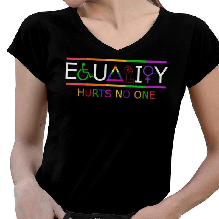 Womens Official Lgbt Equality Hurts No One Lover For Men Woman Kids  Women V-Neck T-Shirt