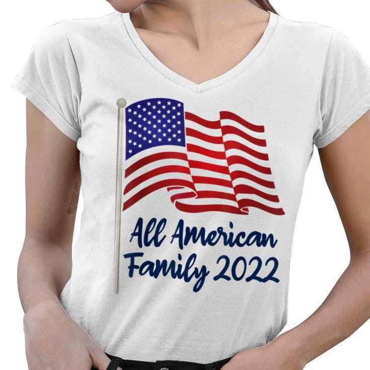All American Family Reunion Matching - 4Th Of July 2022  Women V-Neck T-Shirt