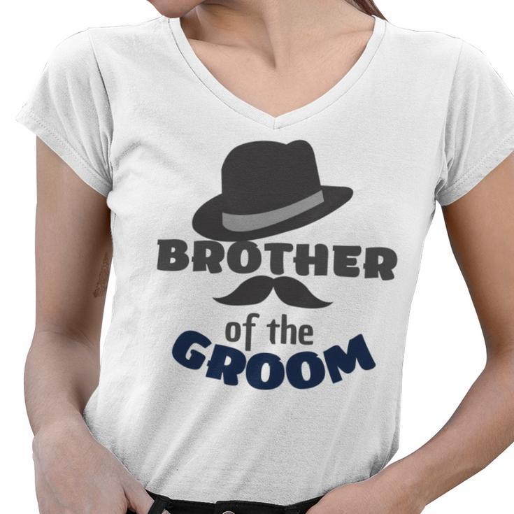 Brother Of The Groom Matching Bridal Party For Family Women V-Neck T-Shirt