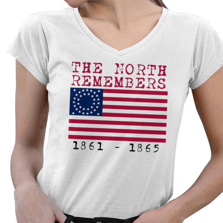 Civil War Union Remembers Union Army Pride Women V-Neck T-Shirt