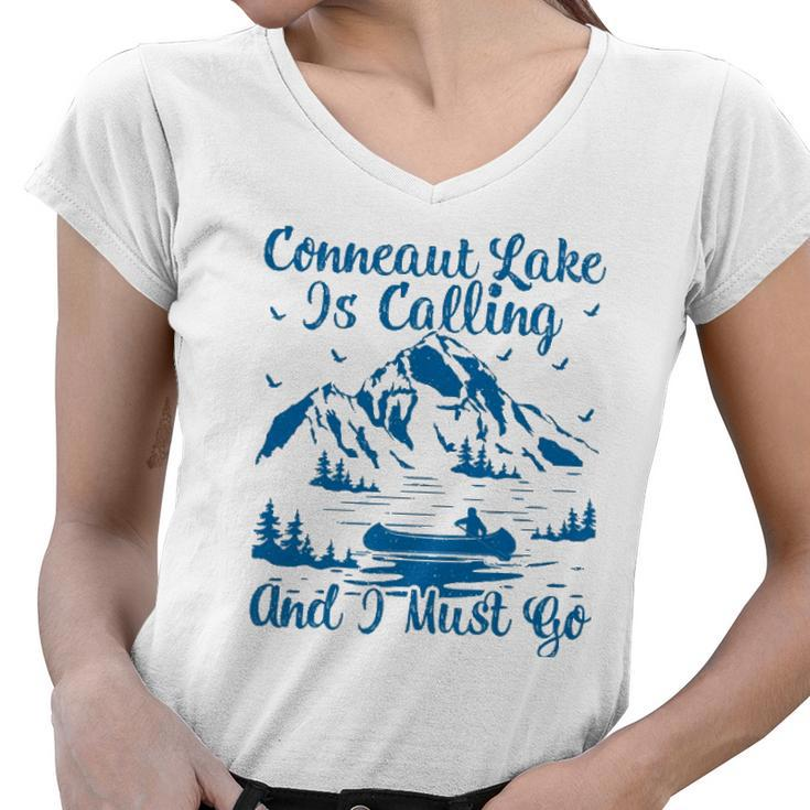 Conneaut Lake Is Calling And I Must Go Conneaut Lake Women V-Neck T-Shirt