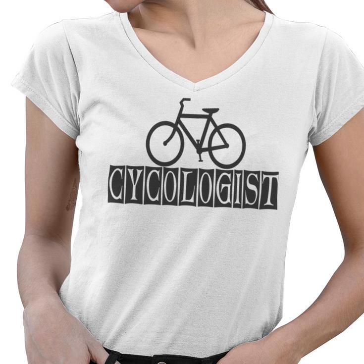 Cycologist Forever Sticker Women V-Neck T-Shirt