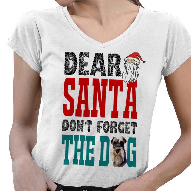 Dear Santa Dont Forget The Dog Women V-Neck T-Shirt