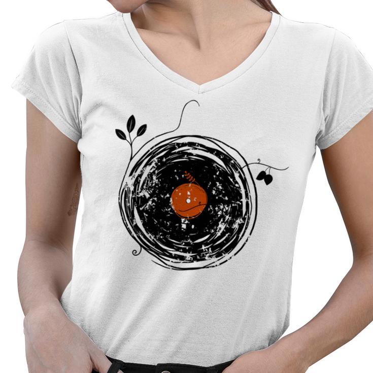 Enchanting Vinyl Records Vintage Women V-Neck T-Shirt