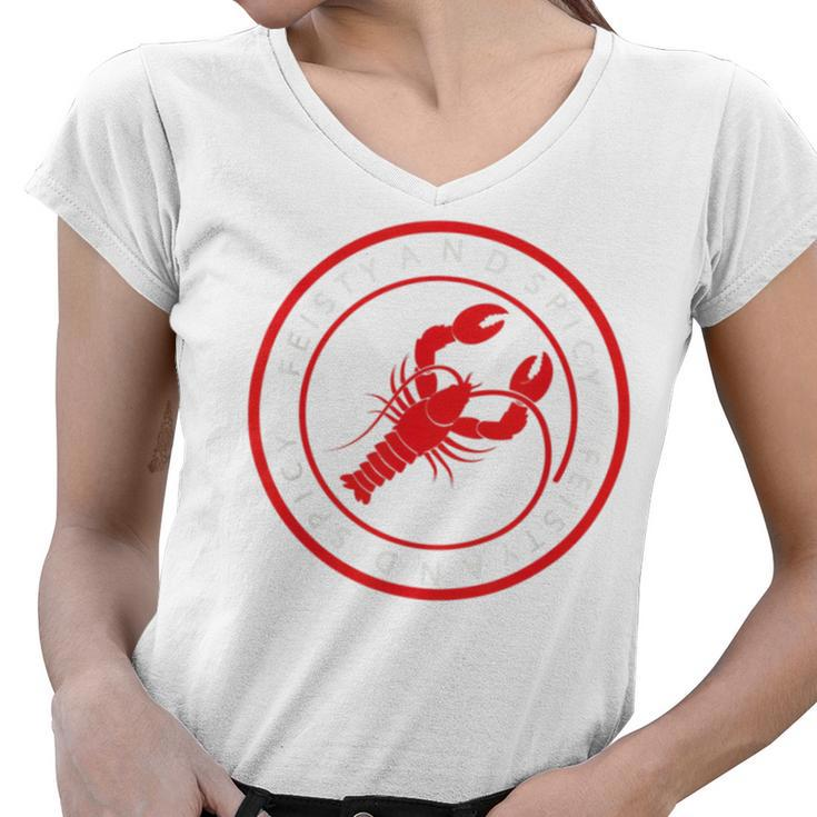 Feisty And Spicy Funny Women V-Neck T-Shirt