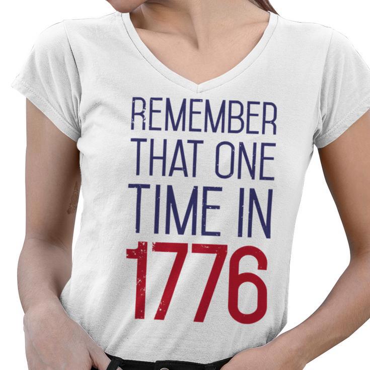 Fourth Of July Remember 1776 Funny 743 Shirt Women V-Neck T-Shirt