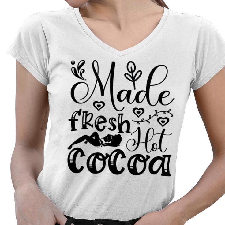 Fresh Hot Cocoa Women V-Neck T-Shirt