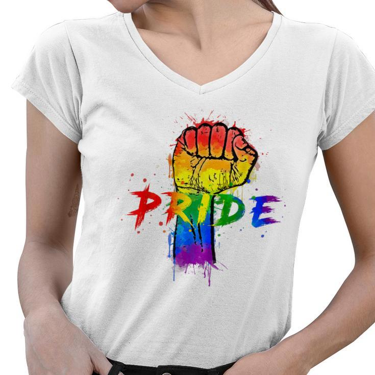 Gay Pride Lgbt For Gays Lesbian Trans Pride Month  Women V-Neck T-Shirt