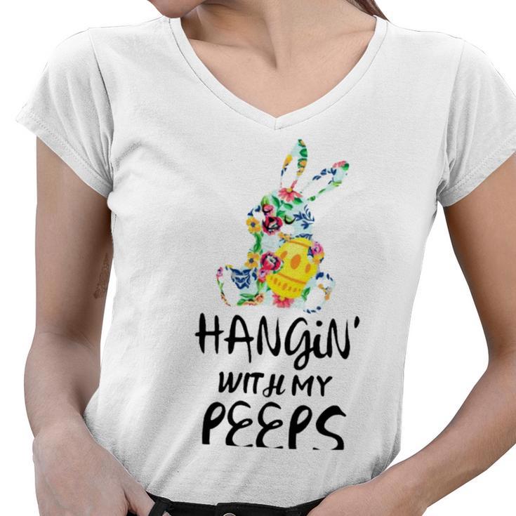 Hangin With My Peeps 837 Shirt Women V-Neck T-Shirt