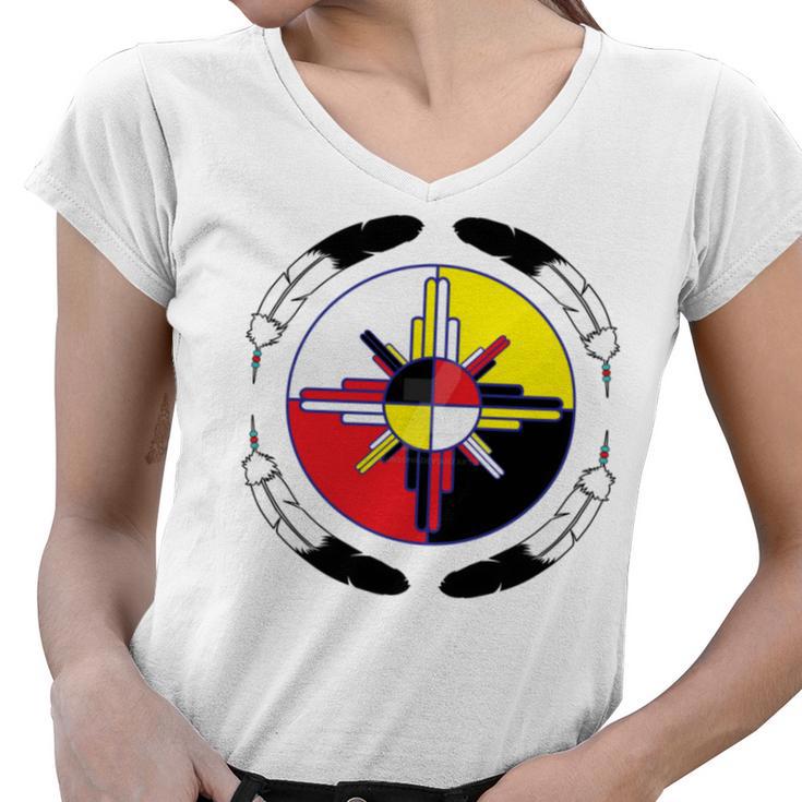 Huchnon Native American Tribe V4 Women V-Neck T-Shirt