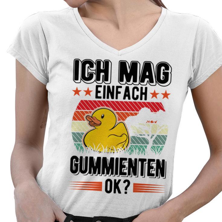 Ich Mag Einfach Gummienten Badeente Women V-Neck T-Shirt