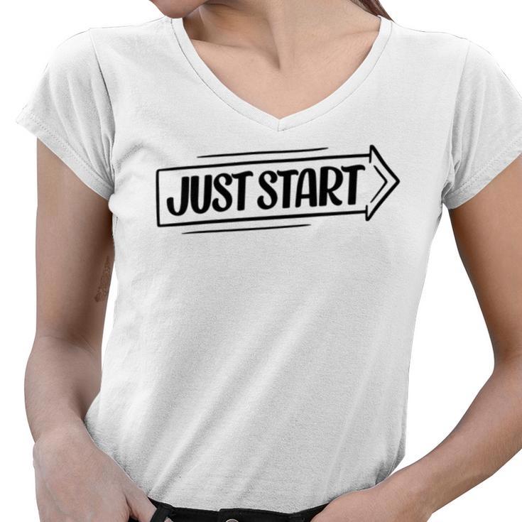 Just Start  98 Trending Shirt Women V-Neck T-Shirt