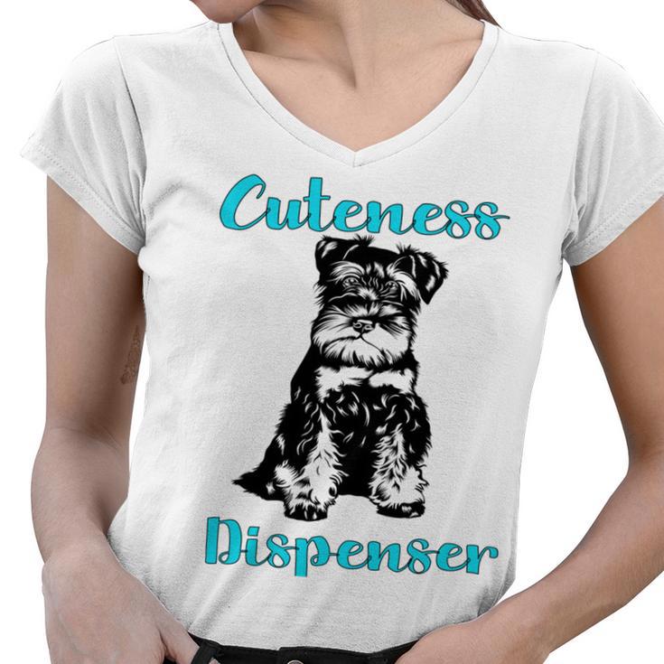 Miniature Schnauzer At Home Cuteness Dispenser Multi Tasking Dog Women V-Neck T-Shirt