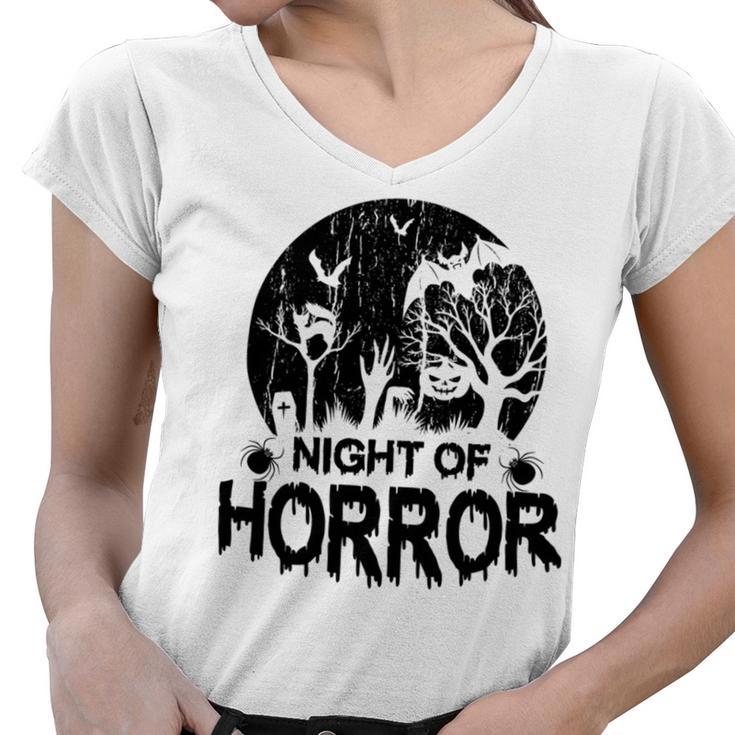 Night Of Horror 146 Shirt Women V-Neck T-Shirt