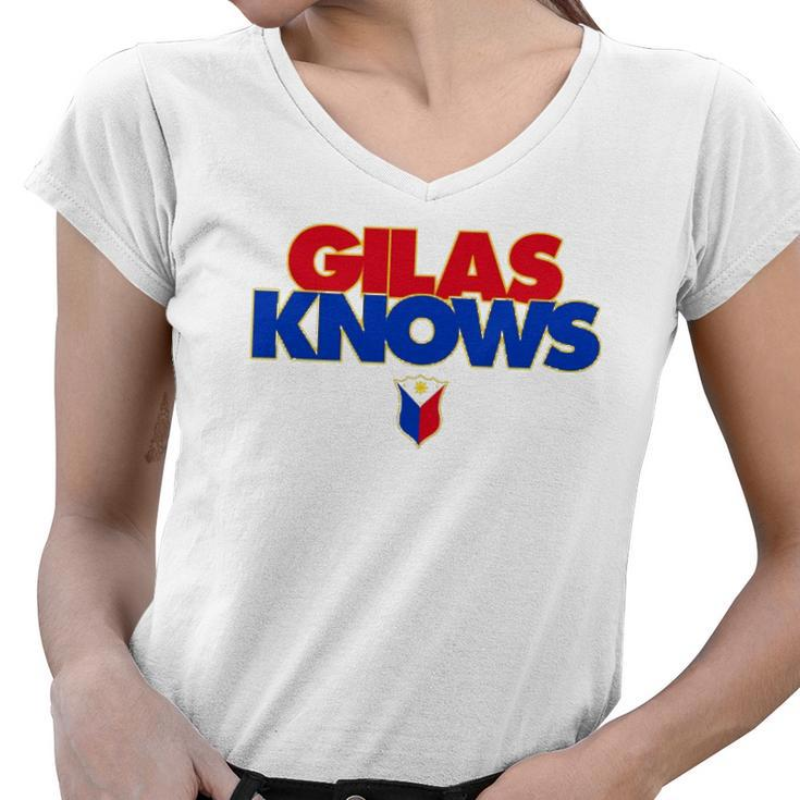Philippines Basketball Gilas Knows Gift Women V-Neck T-Shirt