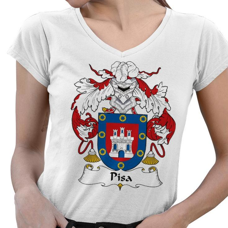 Pisa Coat Of Arms Family Crest Shirt EssentialShirt Women V-Neck T-Shirt
