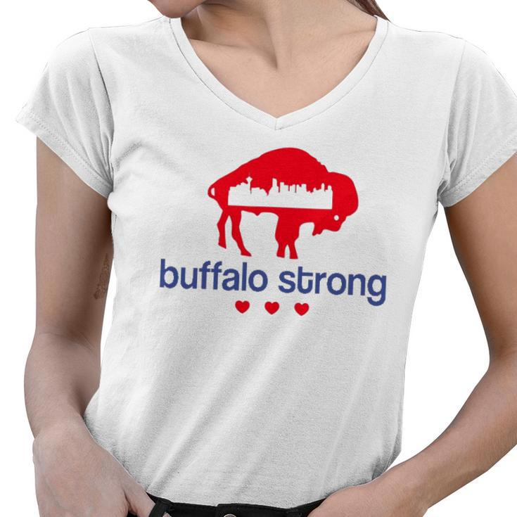 Pray For Buffalo City Of Good Neighbors Buffalo Strong Women V-Neck T-Shirt