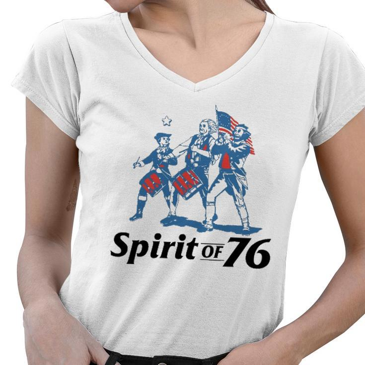Spirit Of 76 4Th Of July Patriotic Women V-Neck T-Shirt