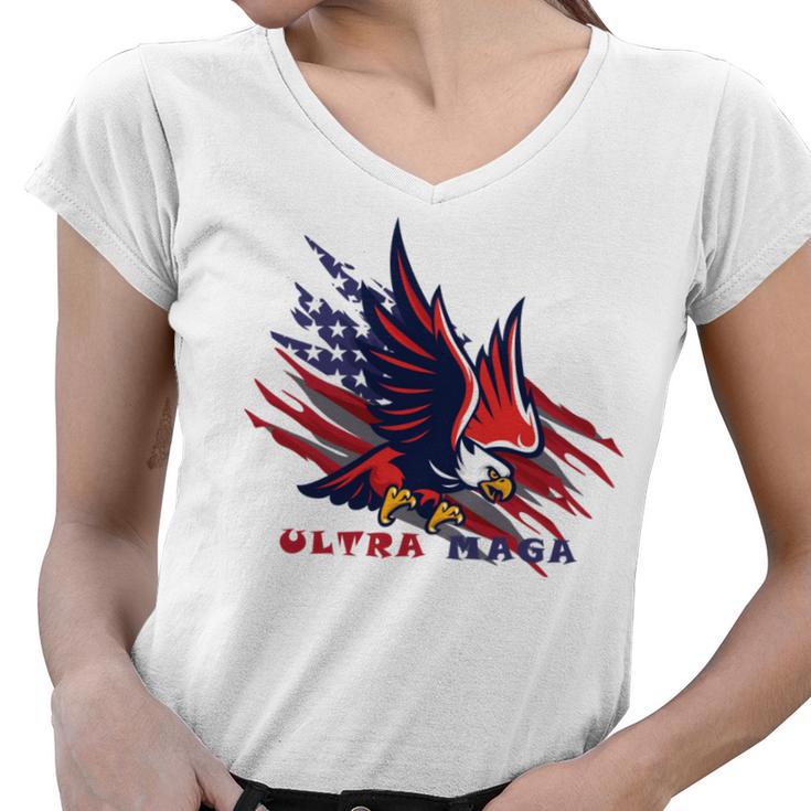 The Ultra Maga Is Back Women V-Neck T-Shirt