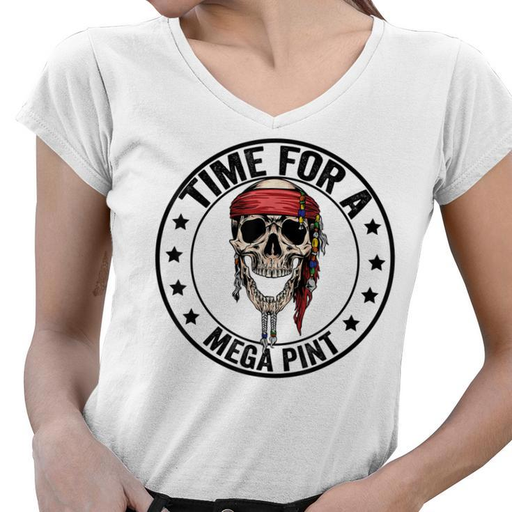 Time For A Mega Pint  Women V-Neck T-Shirt