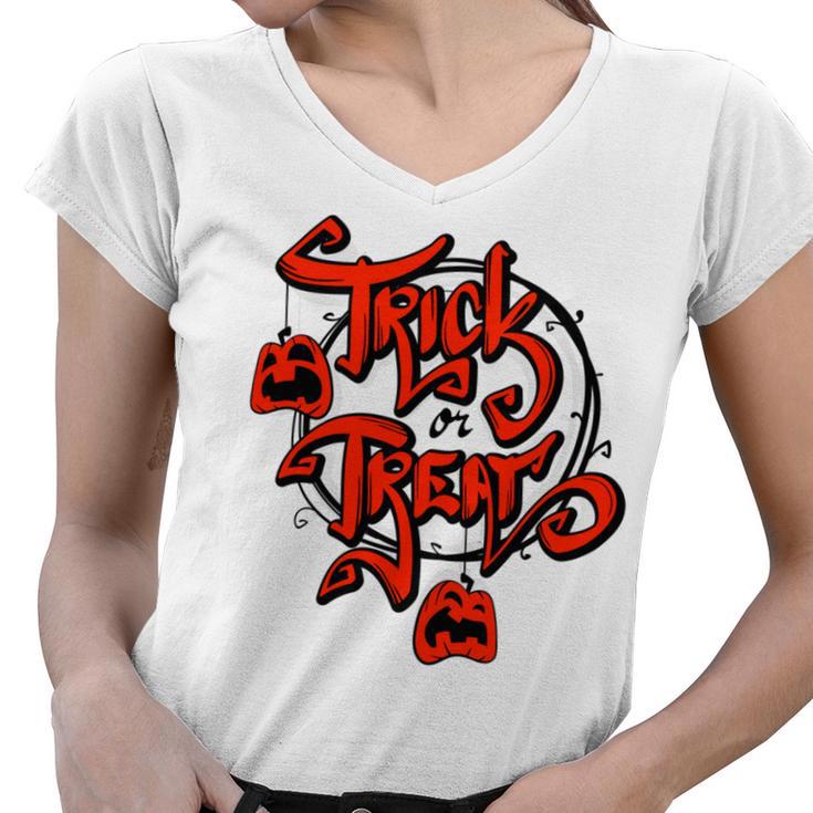 Trick Or Treat Halloween 150 Shirt Women V-Neck T-Shirt