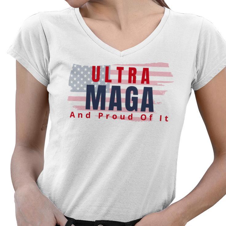 Ultra Maga And Proud Of It V17 Women V-Neck T-Shirt