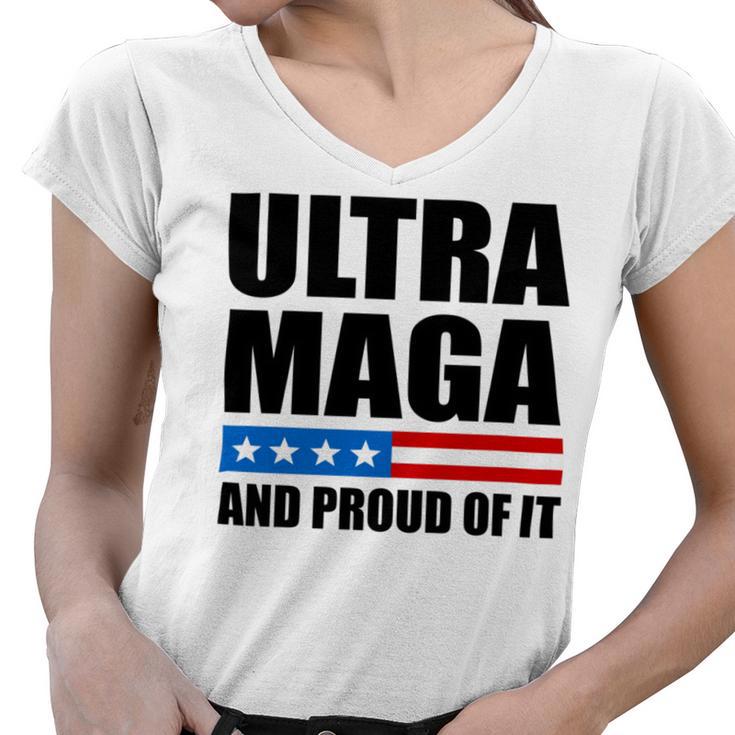 Ultra Maga And Proud Of It V22 Women V-Neck T-Shirt