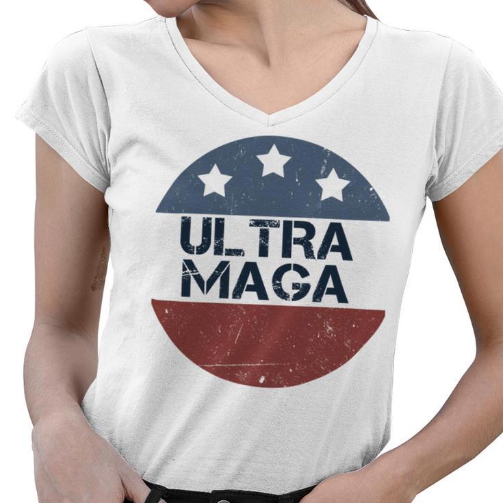 Ultra Maga And Proud Of It V24 Women V-Neck T-Shirt