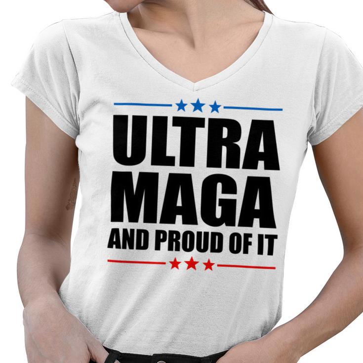 Ultra Maga And Proud Of It V25 Women V-Neck T-Shirt