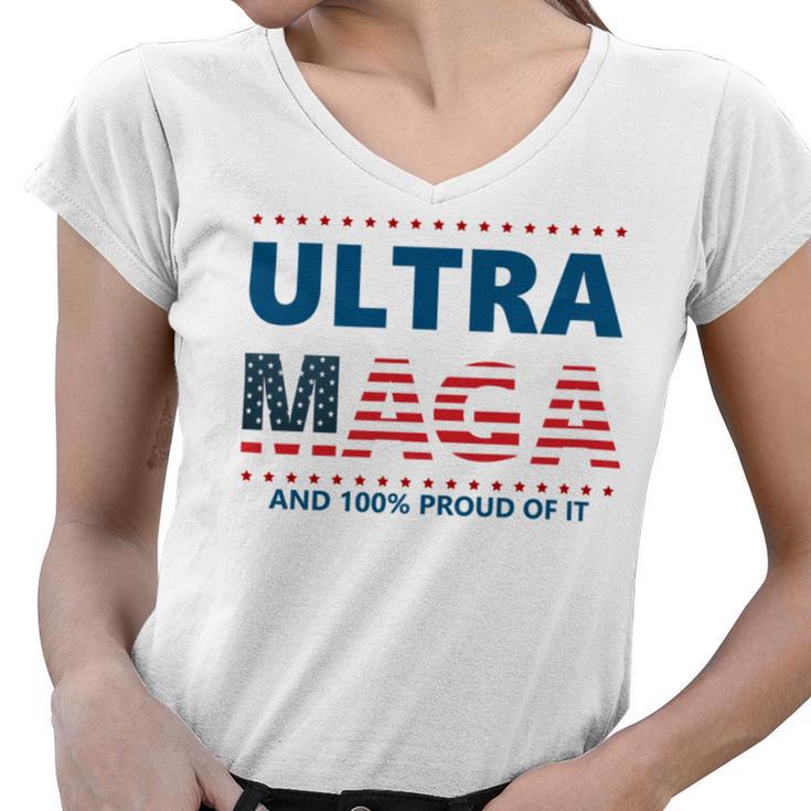 Ultra Maga And Proud Of It V5 Women V-Neck T-Shirt