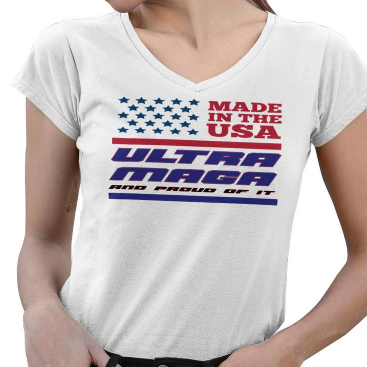 Vintageultra Maga And Proud Of It Made In Usa Women V-Neck T-Shirt