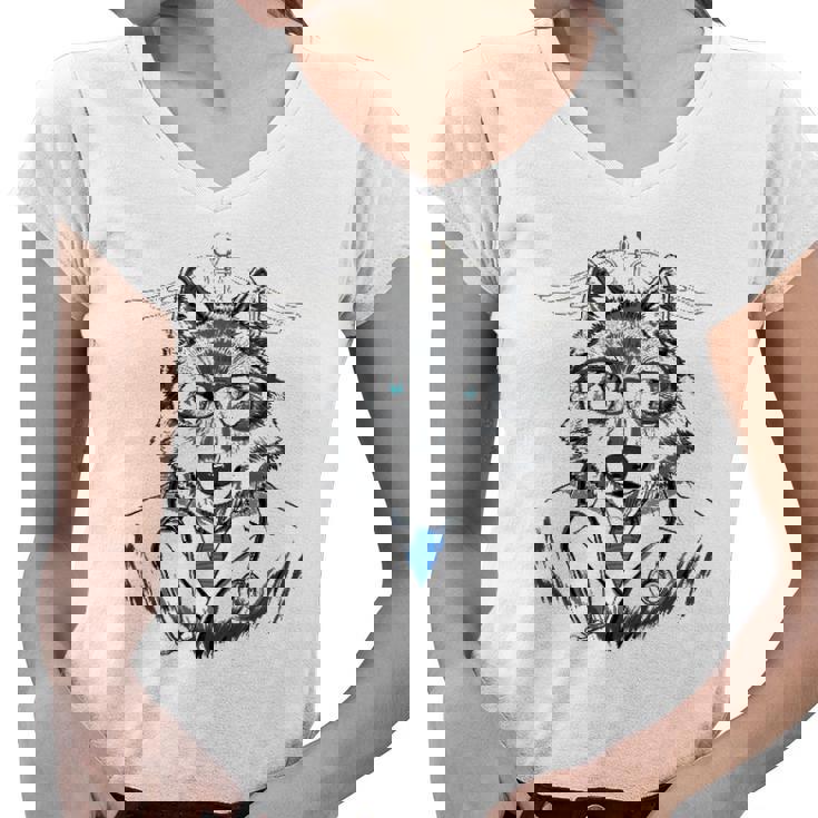 Wolf Doctor Vet Veterinarian Animal Lover Women V-Neck T-Shirt