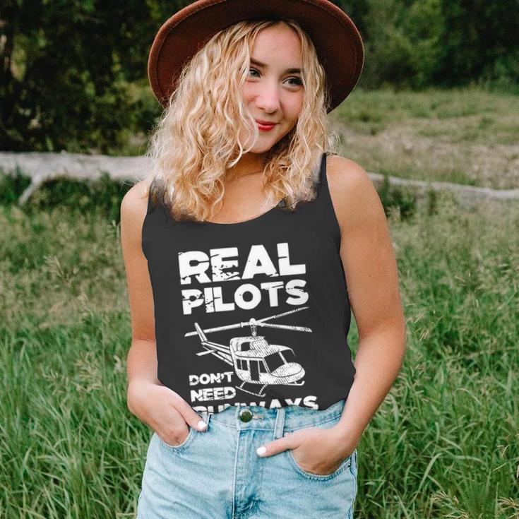 Aviation Real Pilots Dont Need Runways Helicopter Pilot Unisex Tank Top