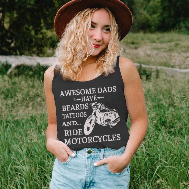 Awesome Dads Have Beards Tattoos And Ride Motorcycles V2 Unisex Tank Top