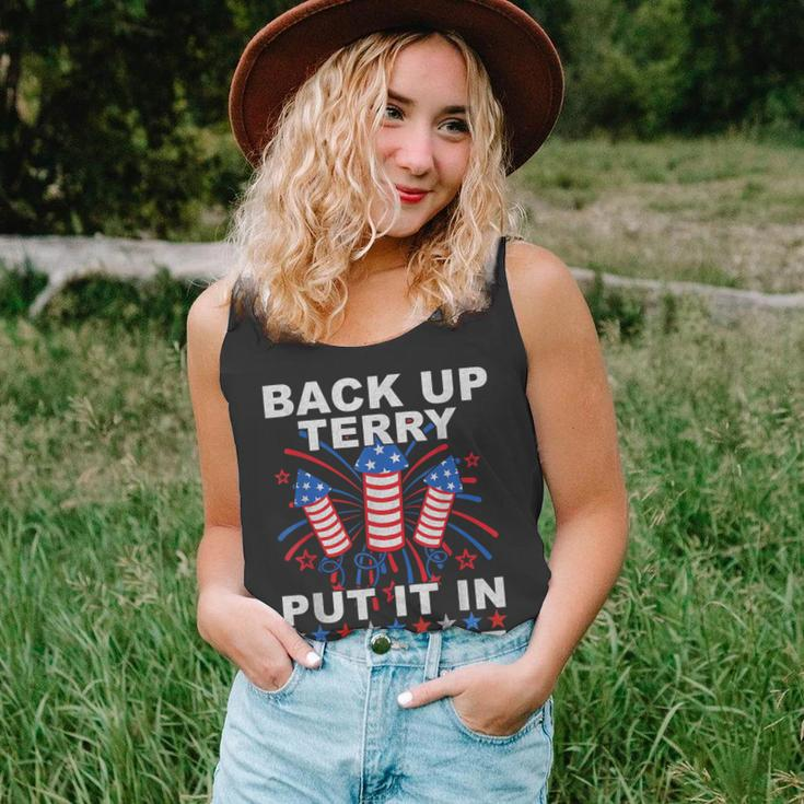 Back Up Terry Put It In Reverse Firework Funny 4Th Of July Unisex Tank Top