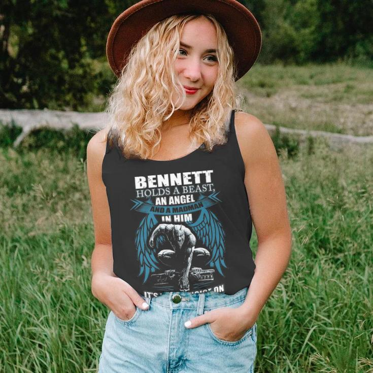 Bennett Name Gift Bennett And A Mad Man In Him Unisex Tank Top