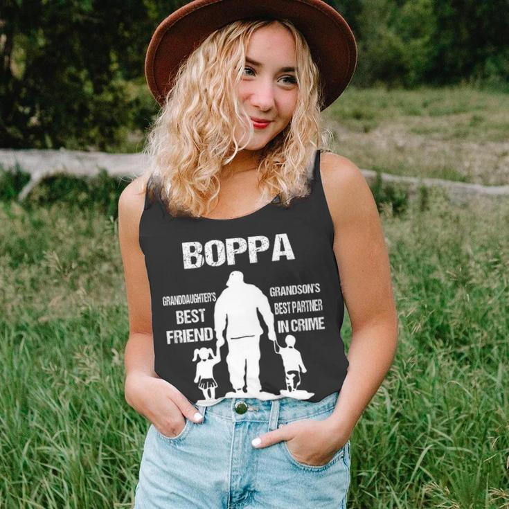 Boppa Grandpa Gift Boppa Best Friend Best Partner In Crime Unisex Tank Top