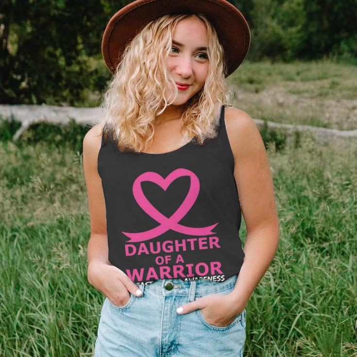 Breast Cancer Daughter Of A Warrior Pink Heart Ribbon Unisex Tank Top