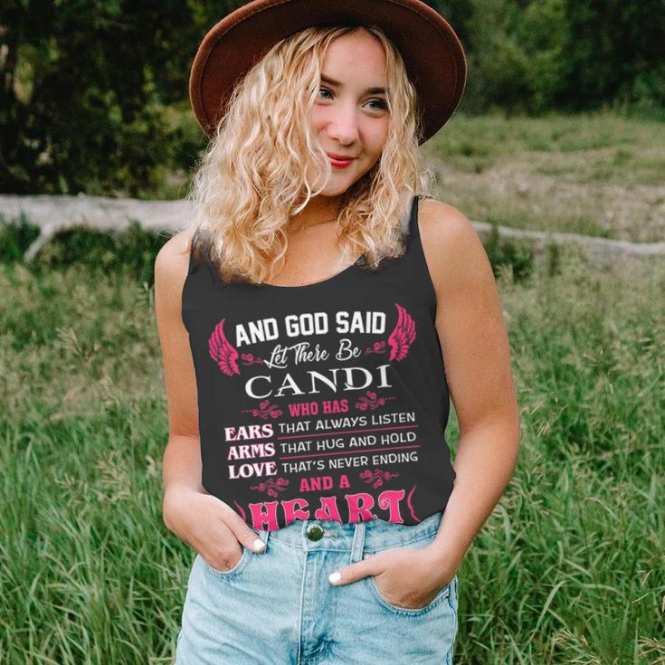 Candi Name Gift And God Said Let There Be Candi Unisex Tank Top