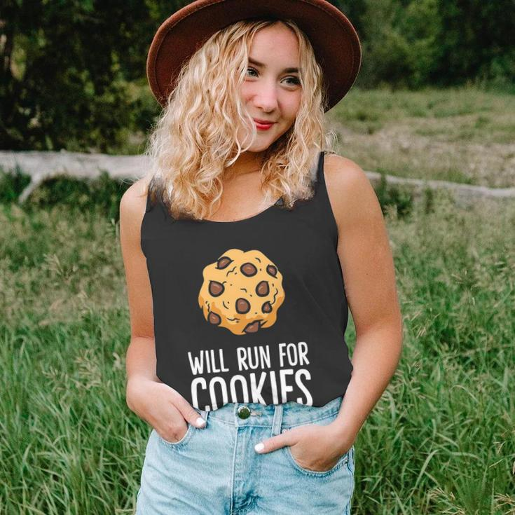 Chocolate Chip Cookie Lover Will Run For Cookies Unisex Tank Top