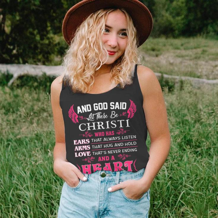 Christi Name Gift And God Said Let There Be Christi Unisex Tank Top