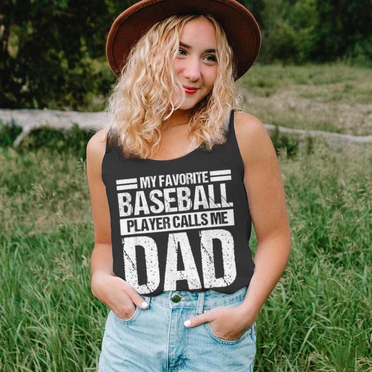 Favorite Baseball Player Calls Me Dad Unisex Tank Top